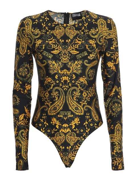 versace jeans signature shirt|Versace Jeans bodysuit.